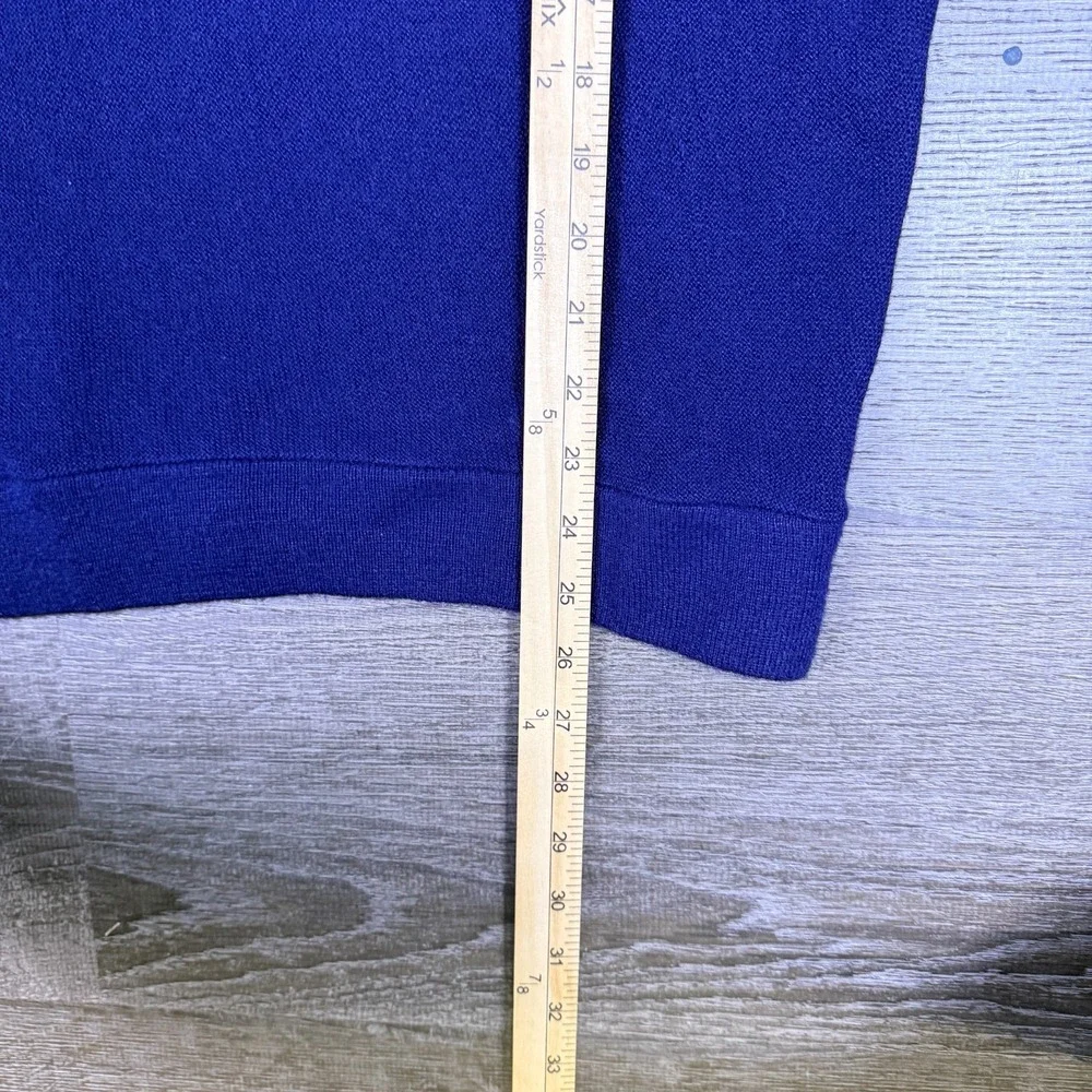 Vintage Christian Dior Sweater Mens S Navy Orlon Acrylic V Neck USA Made 80s‎